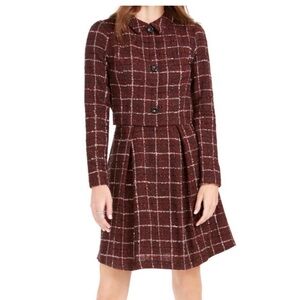 Julia Jordan Plaid Tweed Jacket Dress